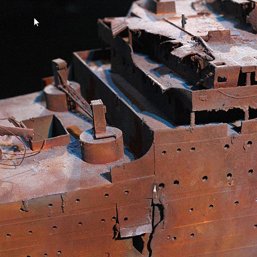 Épave du Titanic détail proue